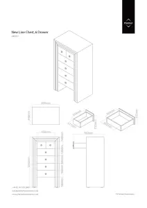 Interiors by Premier 6 Drawers Mirrored Chest, Modern chest of drawers, Spacious Storage Chest For Living Room, Drawer Chest