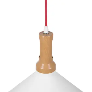 Metal Pendant Lamp White LIARD