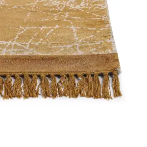 Viscose Area Rug 160 x 230 cm Orange HANLI