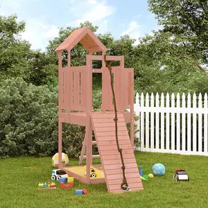 Berkfield Playhouse with Climbing Wall Solid Wood Douglas