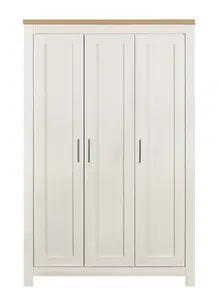 Birlea Highgate 3 Door Wardrobe Cream & Oak