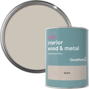 GoodHome Tijuana Satin Metal & wood paint, 750ml