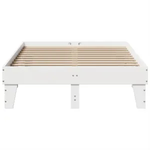 Berkfield Bed Frame without Mattress White 120x200 cm Solid Wood Pine