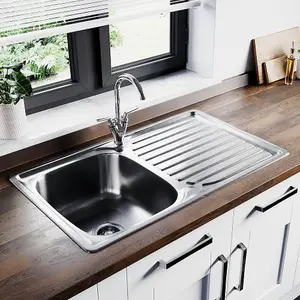 Astini Velia 1.0 Bowl Brushed Stainless Steel Kitchen Sink & Waste