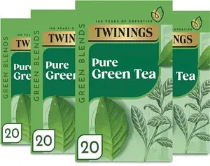 Twinings Pure Green Tea 80 Tea Bags (Pack Of 4 X 20 Tea Bags)