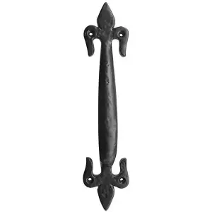 AFIT Black Antique Iron Fleur De Lys Pull Handles 127mm