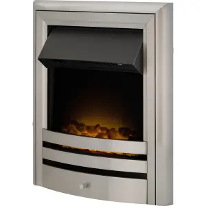 Acantha Vela Electric Fire in Brushed Steel