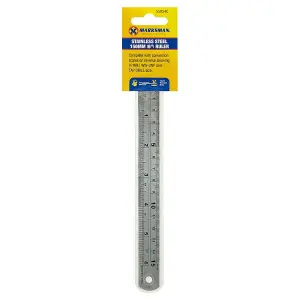 Pack Of 5 Stainless Steel Ruler Metal Set 6 Inch Engineers Measuring Rule Hand Tool 150mm