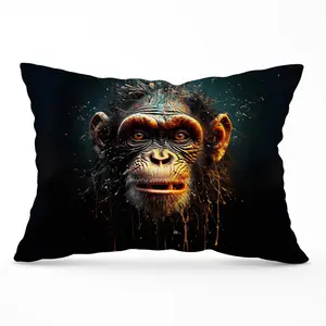 Splashart Monkey Face Cushions 33cm x 48cm