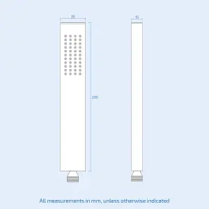 Nes Home Rectangular Shower Handset Chrome