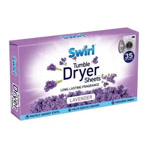 Swirl Lavender Dryer Sheets (Pack of 35) Purple (One Size)