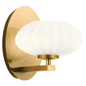 Luminosa Kichler Pim Bathroom Wall Lamp Fox Gold, 3000K, IP44