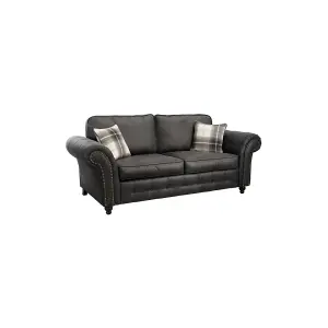 Cedar Lounge Black Sofa 3 Seater