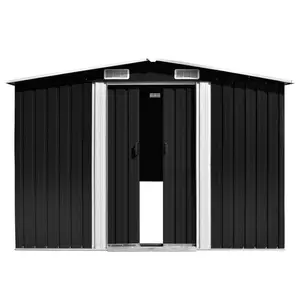 Mcspadden Garden Shed 257 x 489 x 181 cm Metal Anthracite