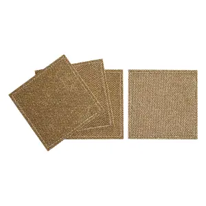 Maison by Premier Set of 4 Gold Glitter Coasters