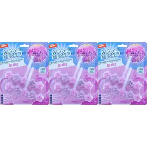 Max Flush Lavender Toilet Rim Block Cleaner (Twin Pack) (Pack of 3)