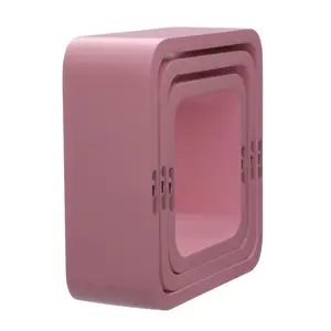 Maison by Premier Set Of Three Pink Mdf Wall Cubes