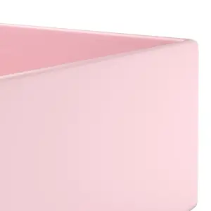 Berkfield Bathroom Sink with Overflow Ceramic Matt Pink