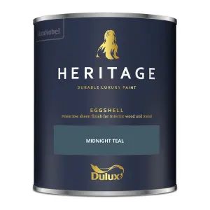 Dulux Trade Heritage Midnight Teal Eggshell Wall paint, 750ml