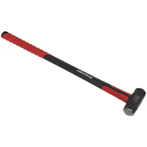 7lb Sledge Hammer - Fibreglass Handle - Rubber Grip - Fine Grained Carbon Steel