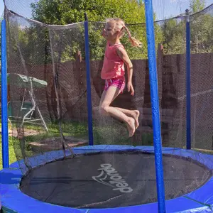 Dellonda 6ft Outdoor Trampoline  with Safety Enclosure Net, Anchors & Ladder