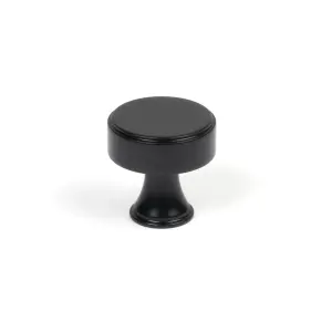 From The Anvil Matt Black Scully Cabinet Knob - 25mm