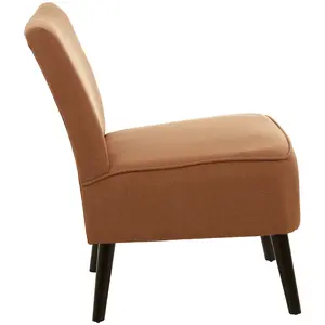 Interiors by Premier Terracotta Fabric Chair, Backrest Outdoor Chair, Space-Saving Office Chair, Easy to Clean Dining Chair