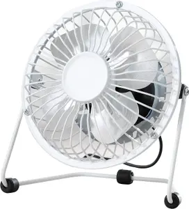 Mini Desk Fan 4 Inch USB Portable Single Speed With Tilting Head 2.5W