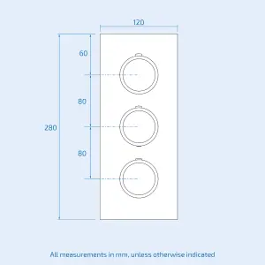 CALLA SLIM WALL SHOWER HEAD & HANDSET 2 WAY 3 DIAL CONCEALED THERMOSTATIC MIXER