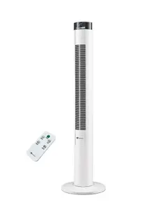 46 inch Oscillating Tower Fan with Timer Sleep Mode and Remote Control - White