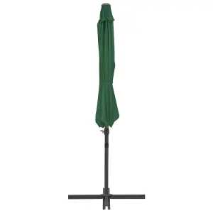 Berkfield Cantilever Umbrella with Steel Pole Green 300 cm