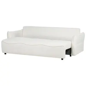 Beliani Modern Sofa Bed KRAMA White Boucle