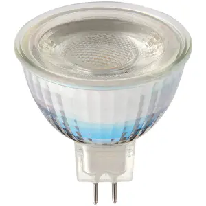 7W MR16 LED GU5.3 Bulb - 4000k Cool White Temperature - Clear Glass LED Lamp