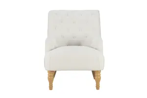 White Boucle Arm Chair Birlea Padstow Easy Chair Fabric Accent