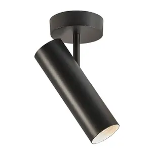 Nordlux DFTP Mib Tiltable Entryway Kitchen Metal Ceiling Light in Black (Diam) 6cm