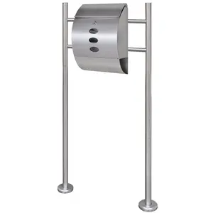 120cm x 50cm Stainless Steel Post Mounted Letter Box