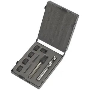 9 Piece Spot Weld Cutter and HSS Cobalt Drill Bit Set with Spring Loaded Centre