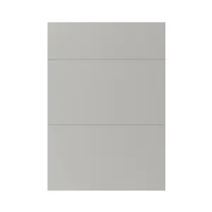 GoodHome Stevia Matt grey Drawer front, Pack of 1 (H)715mm (W)497mm (T)18mm