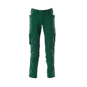 Mascot Accelerate Stretch Trousers with Kneepad Pockets - Green   (34.5) (Leg Length - Long)