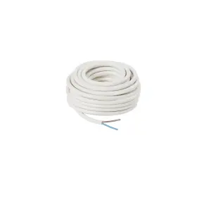 Time White 2-core Flexible Cable 1.5mm² x 10m