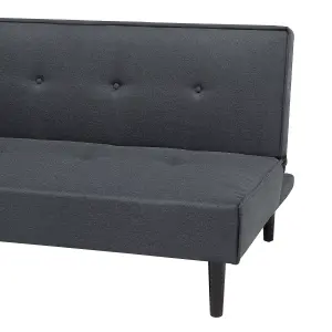 Beliani Retro Sofa Bed VISBY Dark Grey