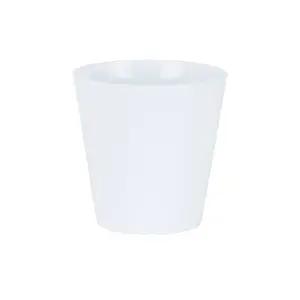 Wham Set 4 Studio 16cm Round Plastic Planter (Ice White)