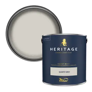 Dulux Trade Heritage Quartz Grey Velvet matt Wall paint, 2.5L