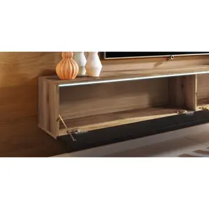 Doyal Tv Stand for Tvs up to 78 " Wotan/Black