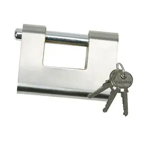 80mm Close Armoured Security Shutter Lock 12mm Shackle Diameter