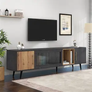 Modern and Elegant TV Stand, 200x40x55.5 cm, Suitable for a 90-inch TV Set, with Plenty of Storage Space