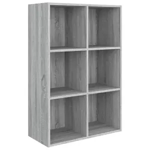 Gardinier Book Cabinet 66 x 30 x 98 cm Engineered Wood Grey Sonoma