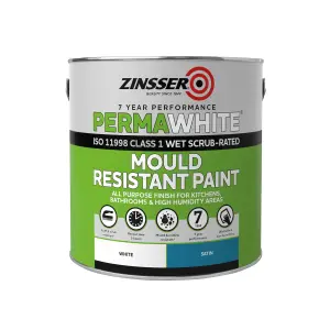 Zinsser PermaWhite Satin Interior Anti-mould paint, 2.5L