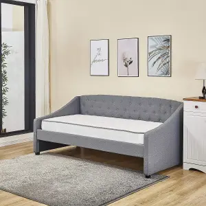 Fabric daybed underbed trundle living room bedroom sofa bed with 2 mattresses