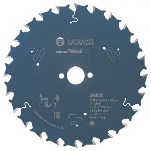 Bosch Professional Circular Saw Blade Expert for Wood - 165 x 20 x 2.6 mm, 24 Teeth